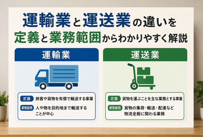 画像599：運輸業と運送業の違いを定義と業務範囲からわかりやすく解説