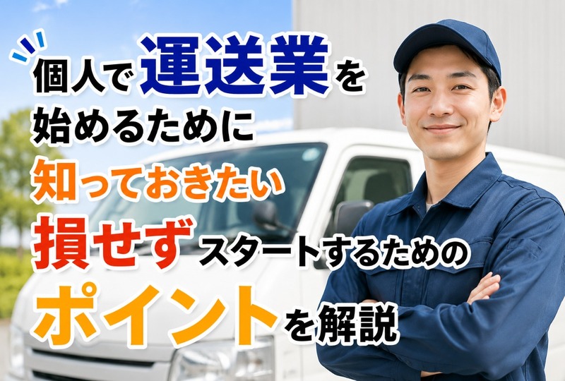画像661：個人で運送業を始めるために知っておきたい損せずスタートするためのポイントを解説