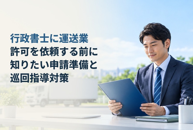 画像759：行政書士に運送業許可を依頼する前に知りたい申請準備と巡回指導対策
