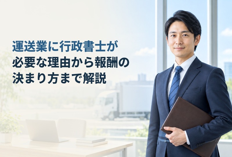 画像771：運送業に行政書士が必要な理由から報酬の決まり方まで解説